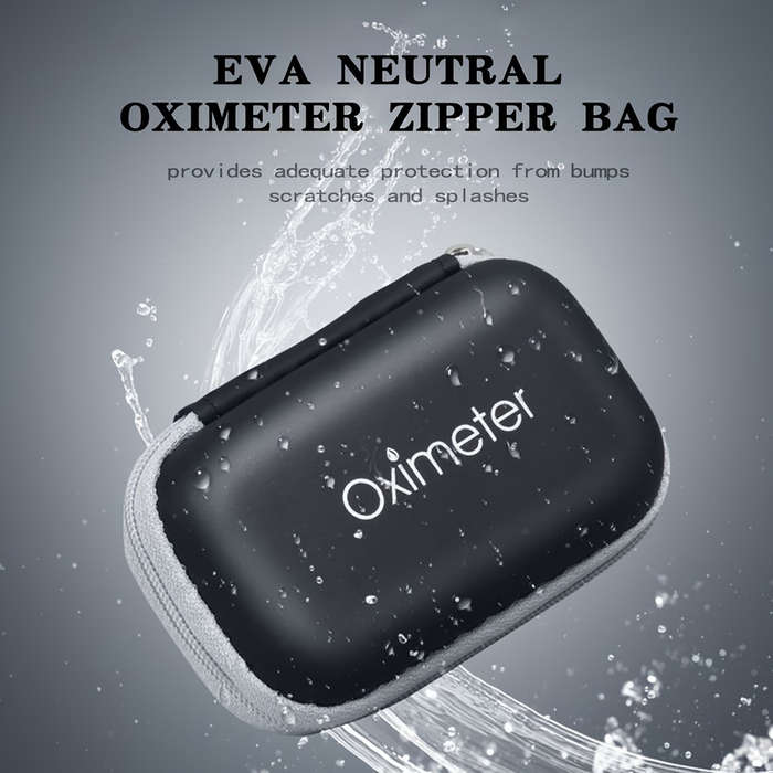 Durable Fingertip Pulse Oximeter Case With Secure Zipper - Portable Protective Blood Oxygen Saturati