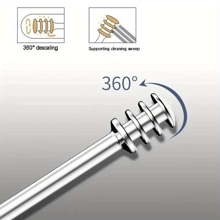 6 Piece Stainless Steel Ear Wax Removal Kit Gentle And Effective Cleaning Tools