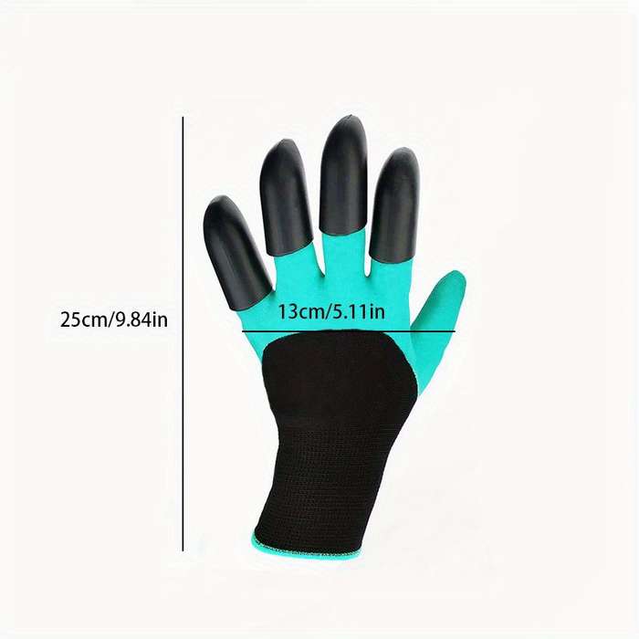 Waterproof Garden Gloves With Claws For Digging And Planting 1 Pair Puncture-Resistant Latex Gard