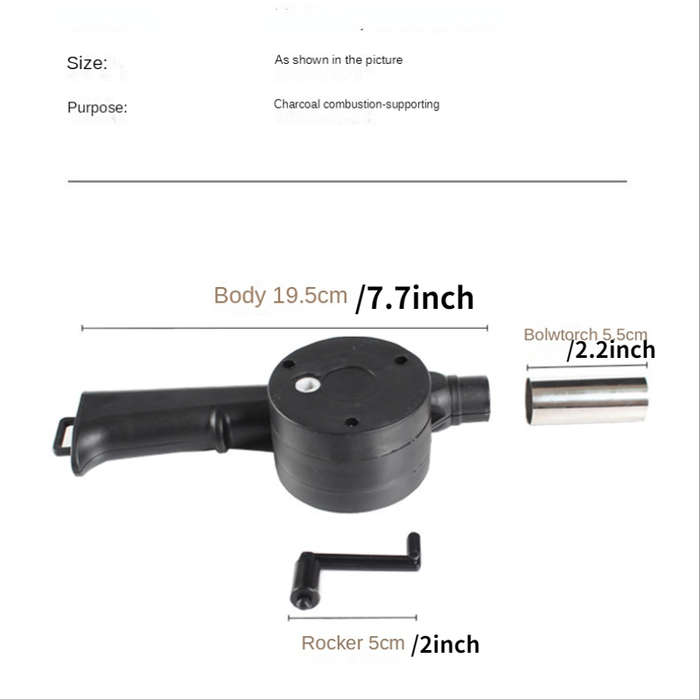 1Pc Portable Hand Blower For BBQ Camping And Fire Building Efficient