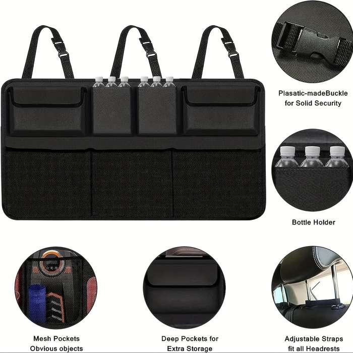 Spacious Oxford Cloth Car Trunk Storage Bag - Durable Hanging Bag For Organized Car Storage - Easy A