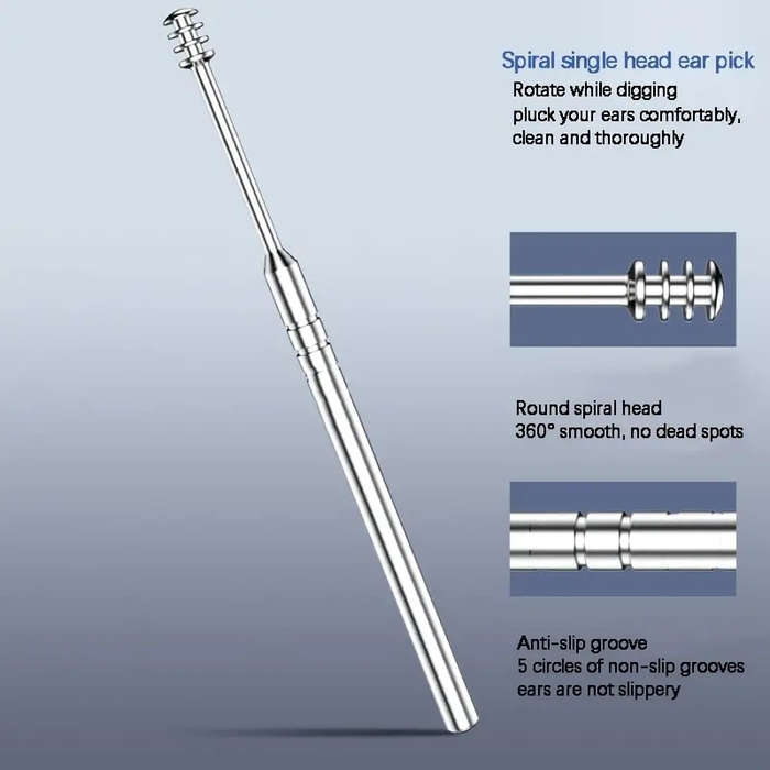 6 Piece Stainless Steel Ear Wax Removal Kit Gentle And Effective Cleaning Tools