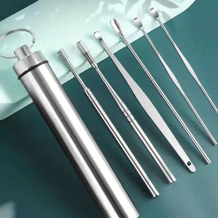 6 Piece Stainless Steel Ear Wax Removal Kit Gentle And Effective Cleaning Tools
