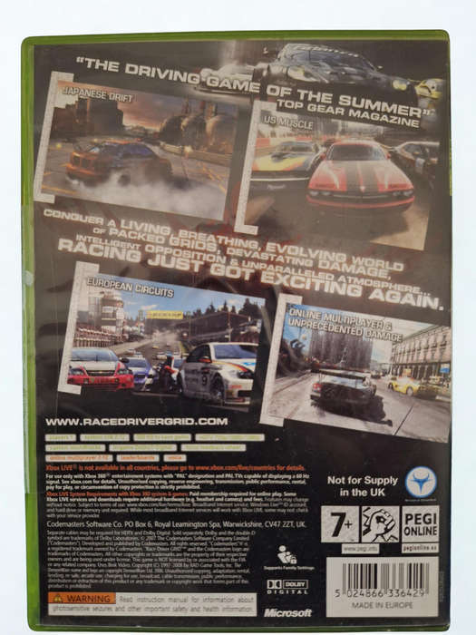 Racedriver: Grid (XBOX 360)