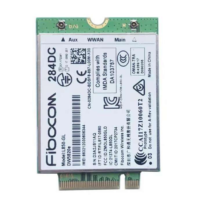 Fibocom 284DC / L850-GL XMM 7360 DW5820e LTE-Advance Cat9 WWAN M.2 Module (Brand New Condition!)