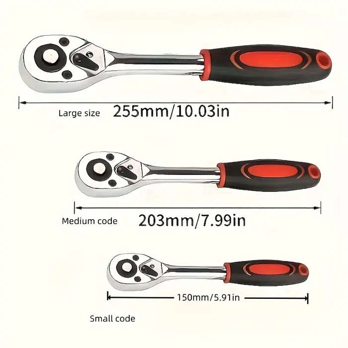 12 pcs wrench set, steel mechanical tool, 1/4 inch drive, two-way manual hand tool combination