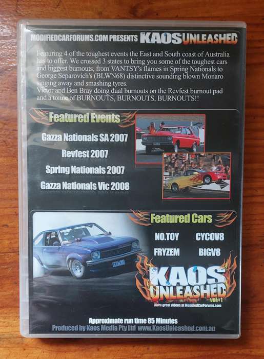 Kaos Unleashed Vol 1 - V8 Burnout Festival Dvd
