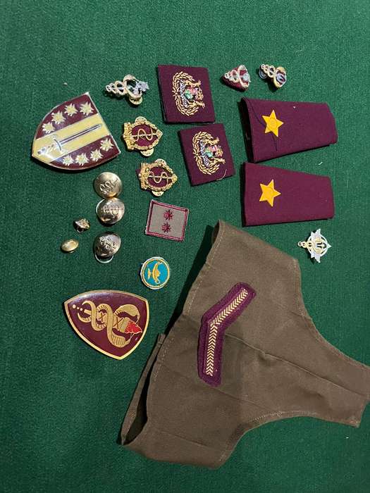 SADF Medic SAMS Job lot : Badges / Rank / Shoulder Flashes - all great condition