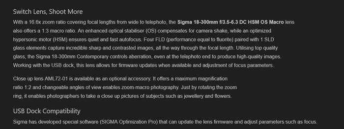 Sigma 18-300mm f/3.5-6.3 DC Macro OS HSM Contemporary Lens for Canon EF