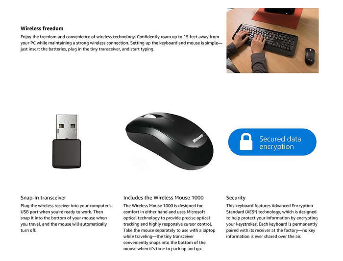 Microsoft Wireless Desktop 850 Wireless Keyboard and Mouse Combo. BRAND NEW