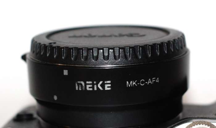Canon EOS M6 24.2MP WITH Meike MK-C-AF4 EF to M Autofocus Adapter , CHARGER