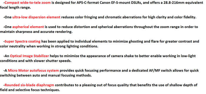 Canon EF-S 18-135mm f/3.5-5.6 IS Lens