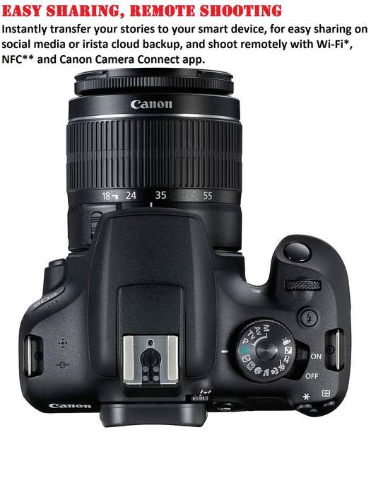 Canon 2000D 24MP DSLR with 18-55mm f/3.5-5.6 III With Shoulder  BAG AND 16GB SD CARD