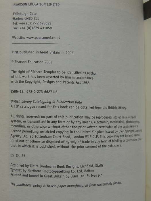 The Rules of Work - Richard Templar