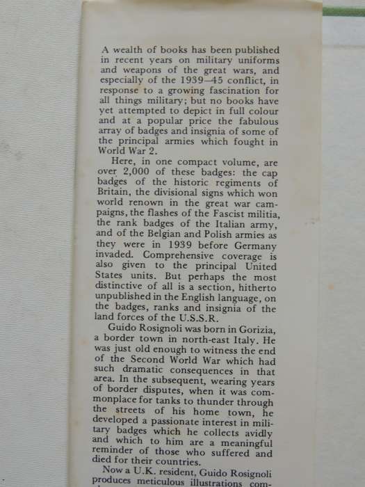 Army Badges And Insignia Of World War 2 (Book 1) - Guido Rosignoli
