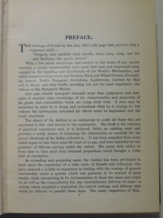 Stowage the Properties and Stowage of CargoesCapt. R.E. Thomas