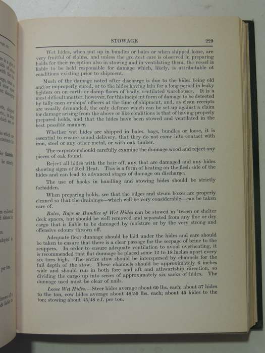 Stowage the Properties and Stowage of CargoesCapt. R.E. Thomas