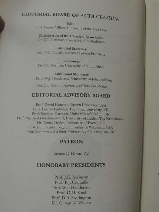 Asklepios: Studies On Ancient Medicine (Acta Classica Supplementum II)ed Louise Cilliers