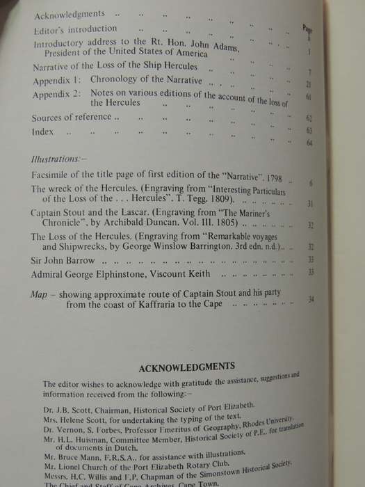 Port Elizabeth Series No. 6: The Loss of the Ship Hercules: 16th June, 1796 - ed A. Porter