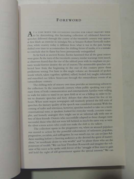 In Our Own Words: Extraordinary Speeches Of The American Century - Sen. Robert Torricelli & A Carrol