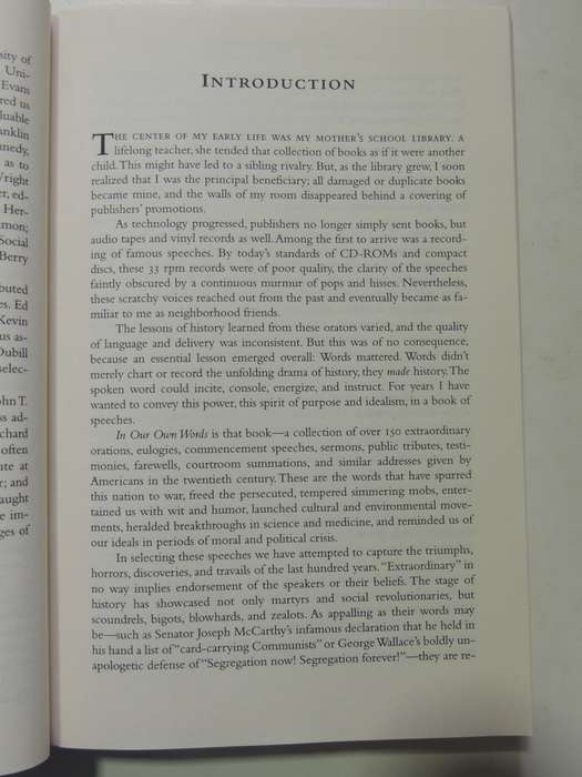 In Our Own Words: Extraordinary Speeches Of The American Century - Sen. Robert Torricelli & A Carrol