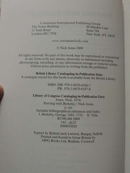 Starting With Berkeley - Nick Jones