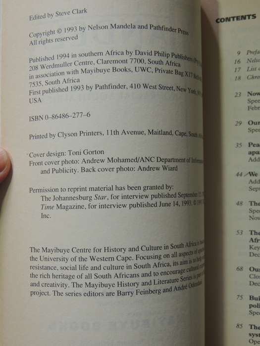 Nelson Mandela Speaks: Forging A Democratic Nonracial South Africa - ed Steve Clark