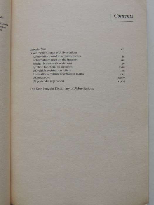 New Penguin Dictionary Of Abbreviations From A1 To ZZ - Rosalind Fergusson