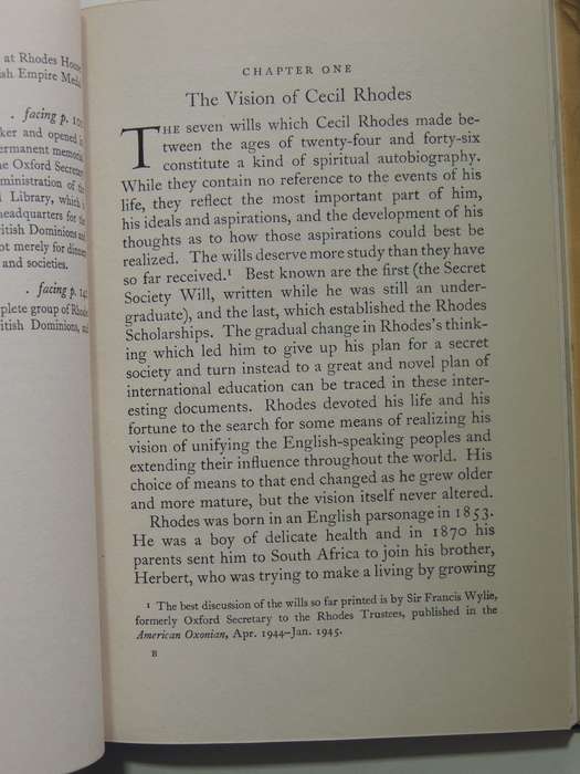The Vision Of Cecil Rhodes:Review Of The First 40 Years Of The American Scholarships Frank Aydelotte