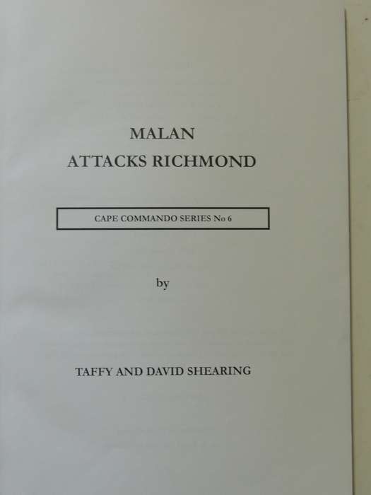 Malan Attacks Richmond - Taffy & David Shearing