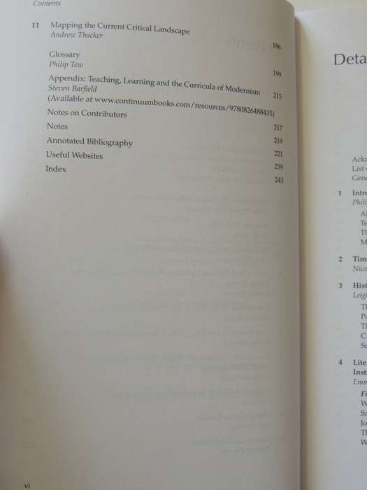 Literature And Culture Handbook: The Modernism Handbook - ed Philip Tew & Alex Murray