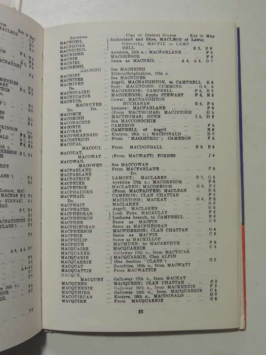 Scots Kith & Kin & Illustrated Map, Constant Source of Information for...Scottish Names, Clans....