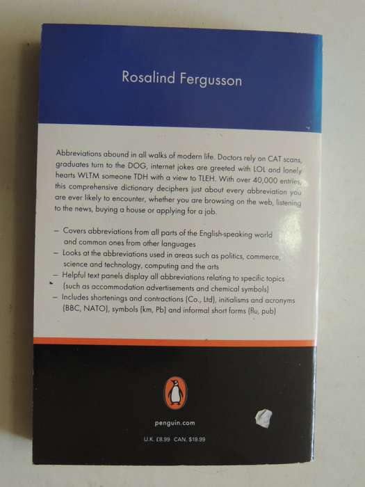New Penguin Dictionary Of Abbreviations From A1 To ZZ - Rosalind Fergusson