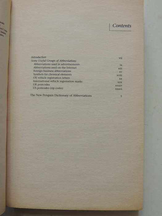 New Penguin Dictionary Of Abbreviations From A1 To ZZ - Rosalind Fergusson