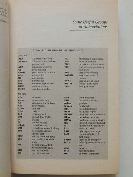 New Penguin Dictionary Of Abbreviations From A1 To ZZ - Rosalind Fergusson