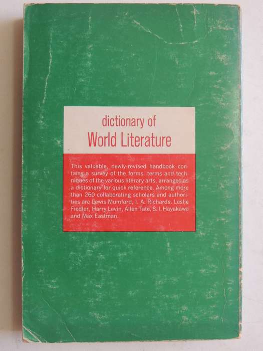 Dictionary Of World Literature - ed Joseph T. Shipley