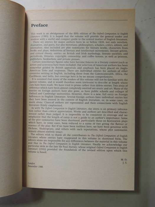 The Concise Oxford Companion To English Literature- Margret Drabble & Jenny Stringer