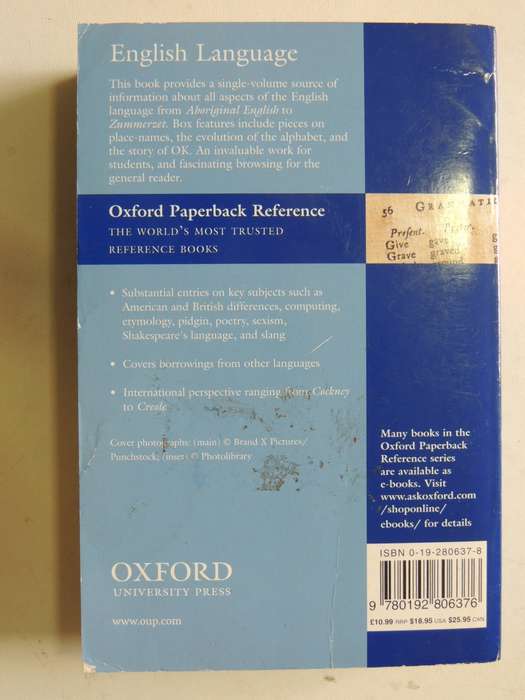 Concise Oxford Companion To The English Language- Tom McArthur