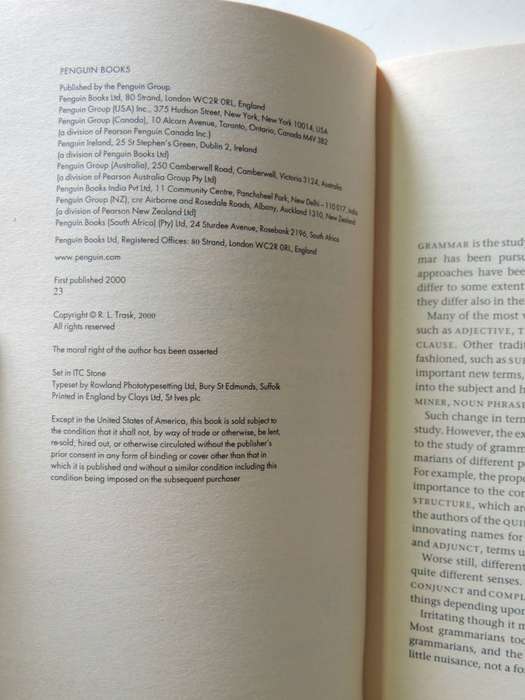 Dictionary Of English Grammar - R.L. Trask