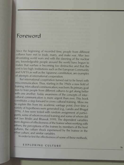 Exploring Culture: Exercises, Stories And Synthetic Cultures Gert Jan Hofstede, Paul Pedersen & Geer