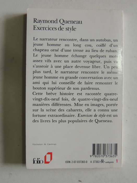 Exercices De Style- Raymond Queneau