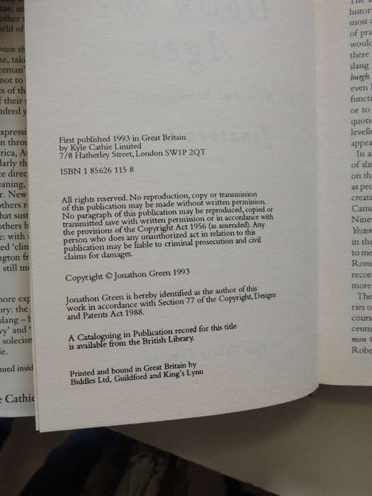 Slang Down The Ages: The Historical Development Of Slang - Jonathan Green