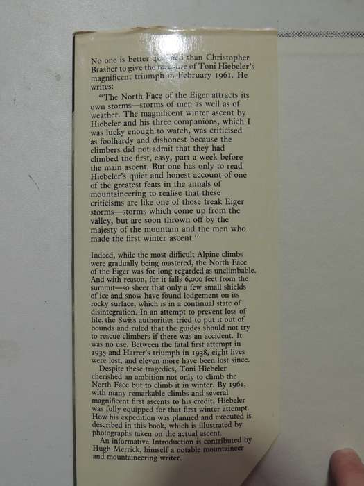 North Face In Winter - Toni Hiebeler   1st UK Edition 1961