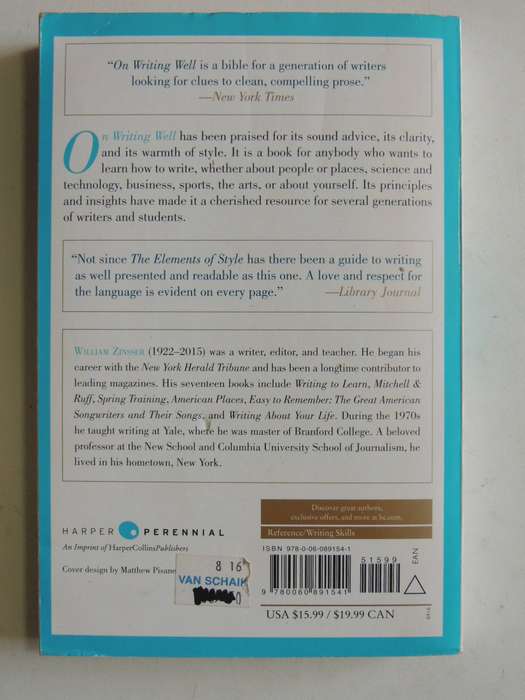 On Writing Well: The Classic Guide To Writing Nonfiction - William Zinsser