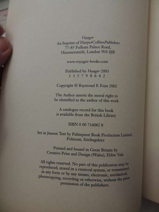 Talon of the Silver Hawk - Conclave of Shadows Book 1 - Raymond E Feist