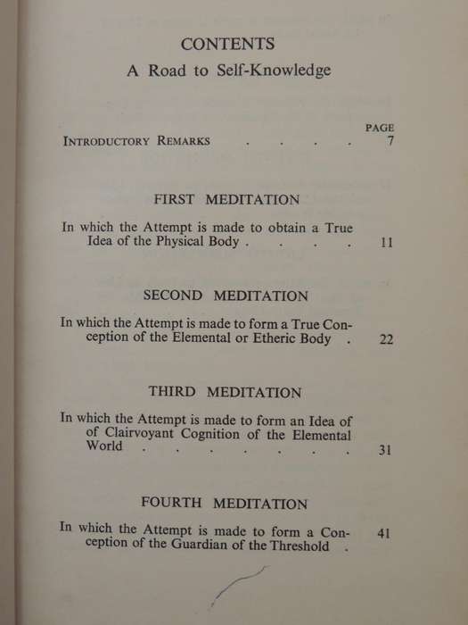 A Road to Self Knowledge - Rudolf Steiner