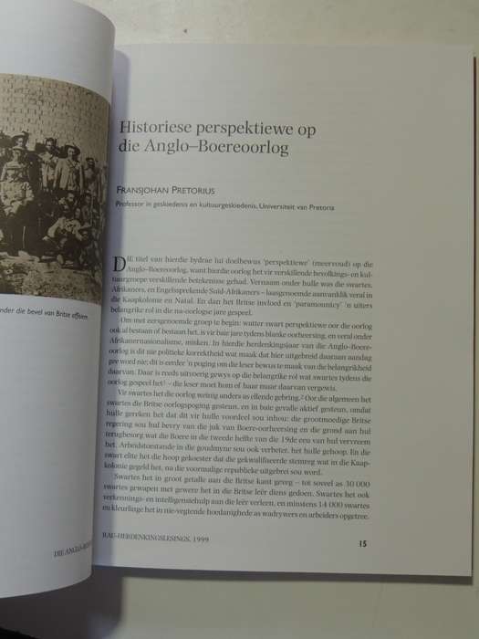 Die Anglo-Boereoorlog: Herdenkingslesings Aan Die Randse Afrikaanse Universiteit, 1999 Very SCARCE