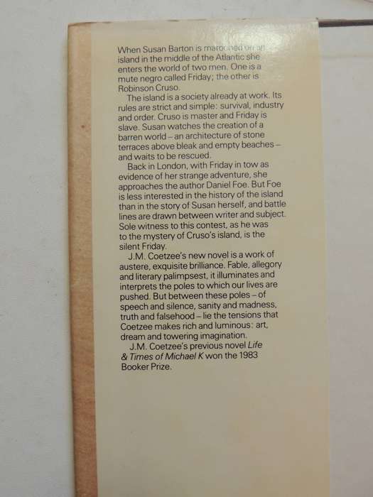 Foe - J.M. Coetzee    (1st Edition 1986)