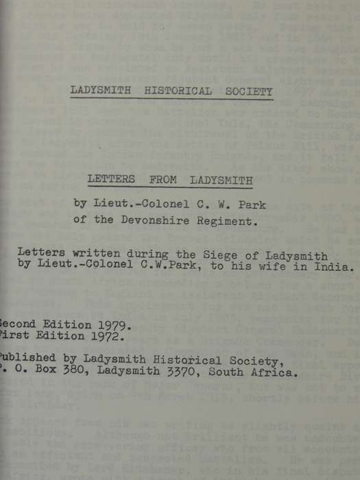 Diary Of The Siege Of Ladysmith 6 Vols: The Ladysmith Historical Society - various