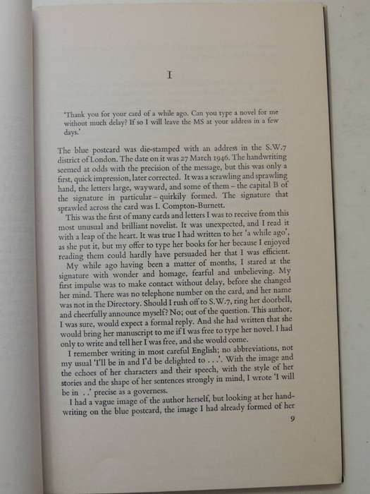 Ivy Compton-Burnett: A Memoir - Cicely Greig   Signed Limited Edition 7/100